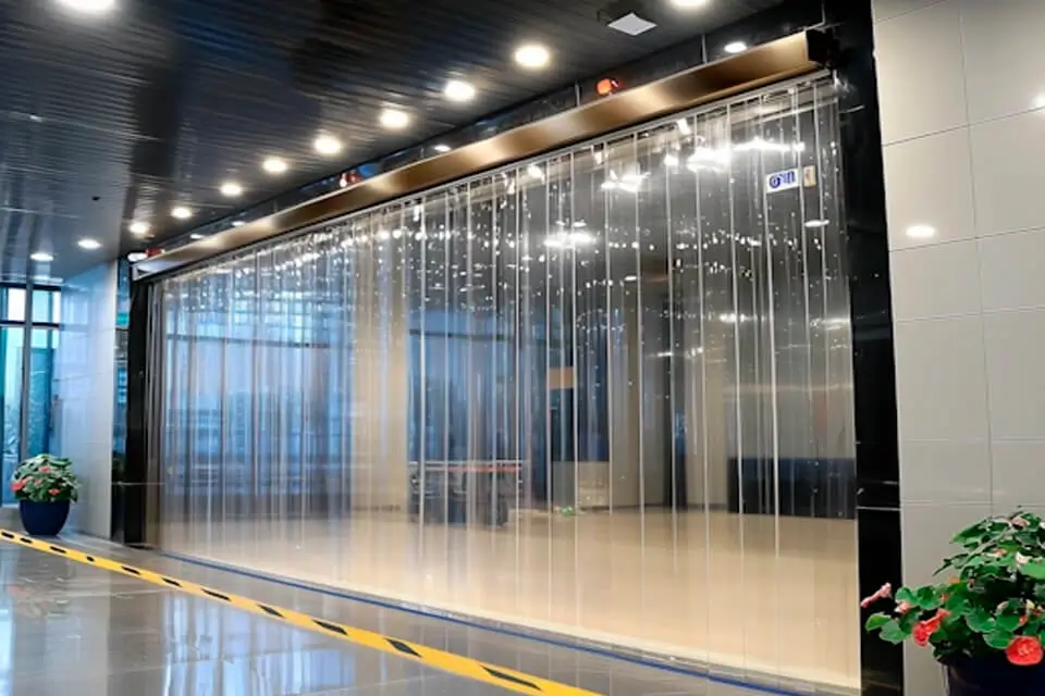 Завеса ПВХ стандартная 300, прозрачная, гладкая