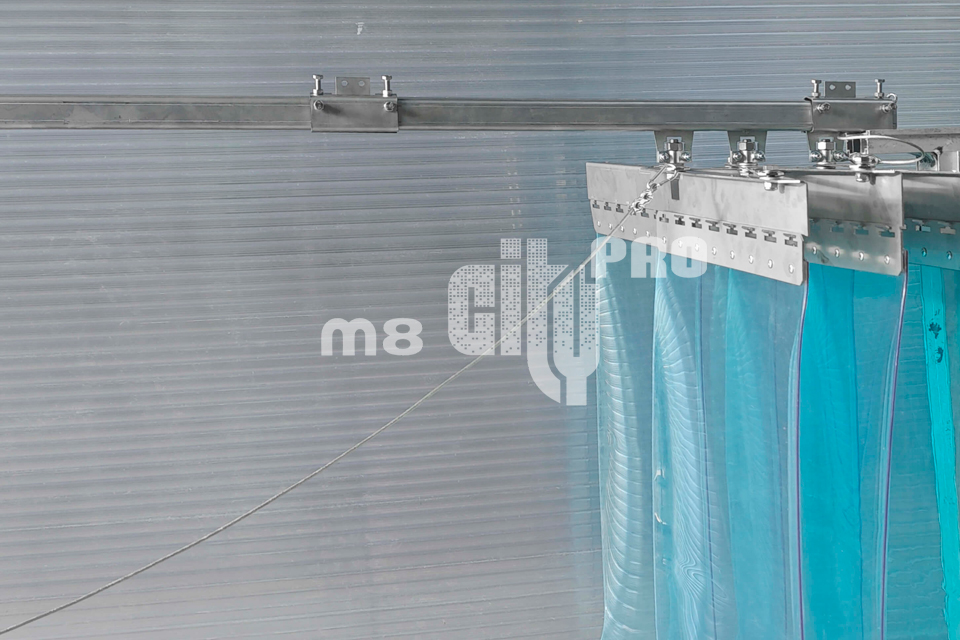 Раздвижная система по типу "гармошка" с петлями 300 мм из оцинкованной стали