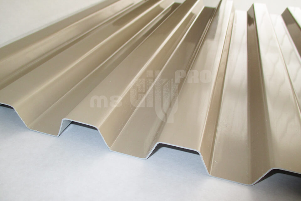 Профилированный ПВХ (шифер) Ондекс HR Greca 70/18 бежевый RAL1019