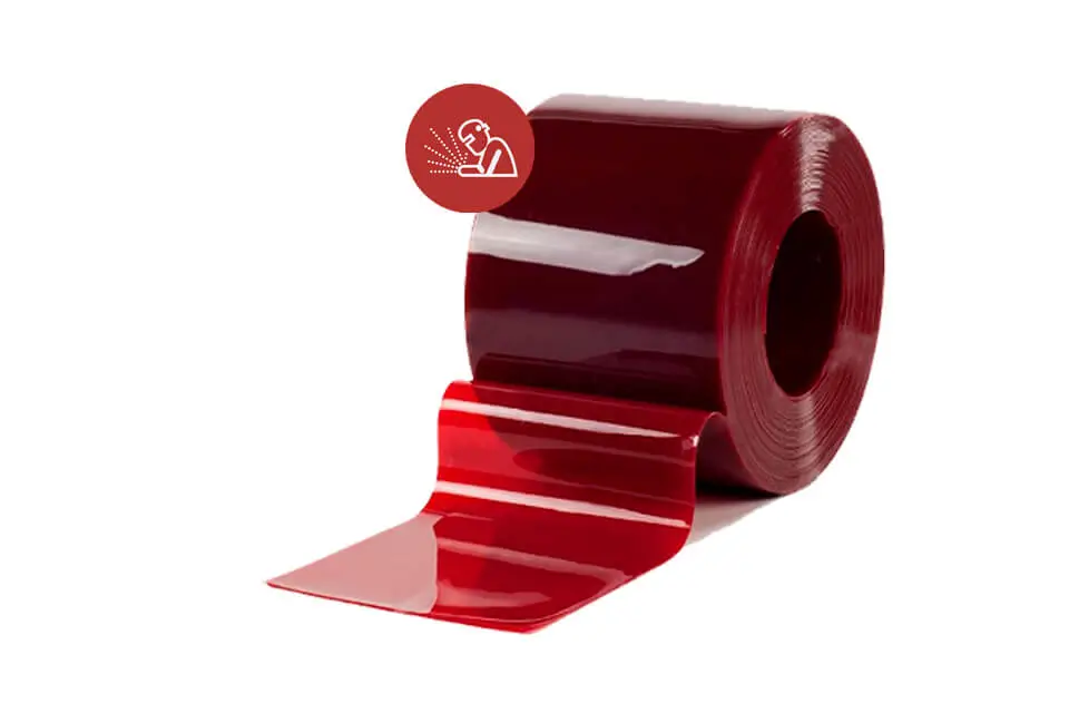 Лента ПВХ 4*400 для сварки красная гладкая