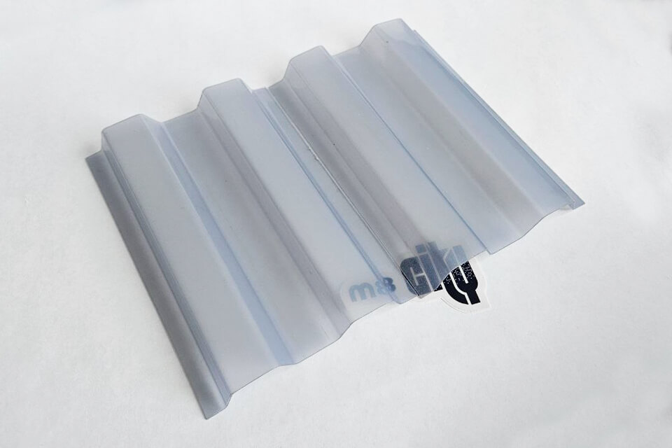 Профилированный ПВХ (шифер) Ondex Ecolux Greca 70/18 молочный