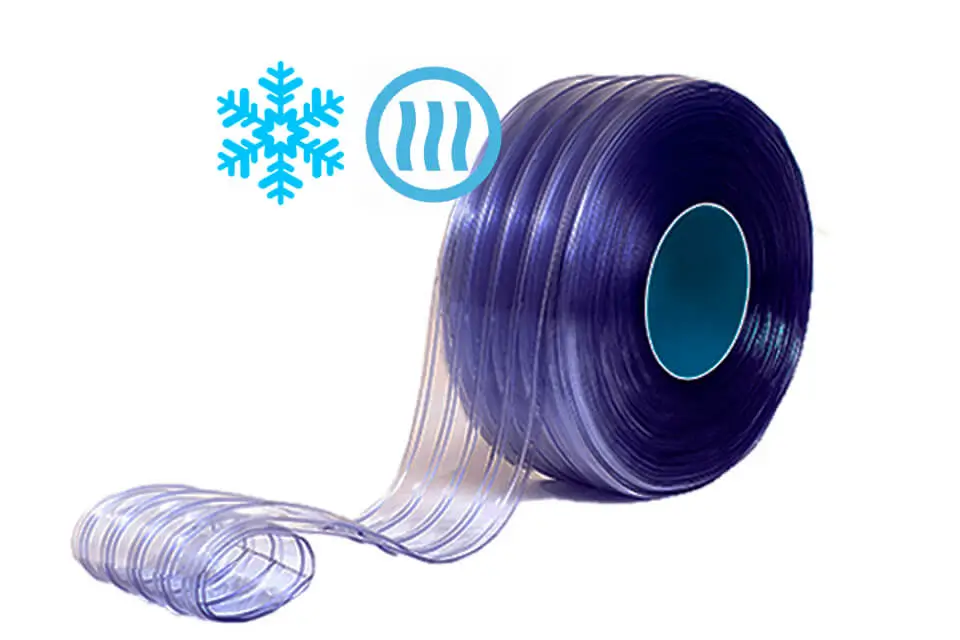 Морозостойкая лента ПВХ прозрачная рифленая