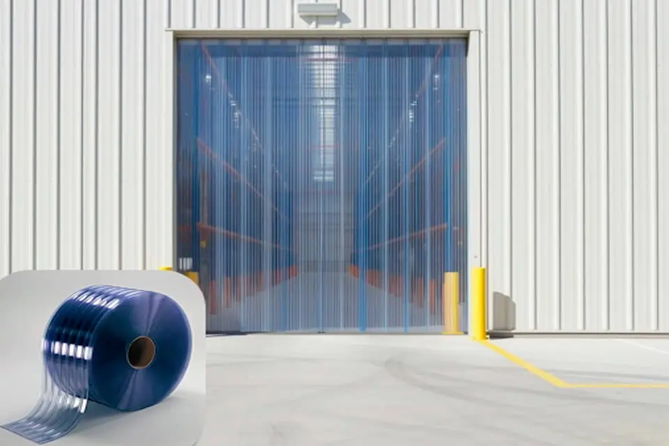 Завеса ПВХ стандартная 200 мм полупрозрачная рифленая