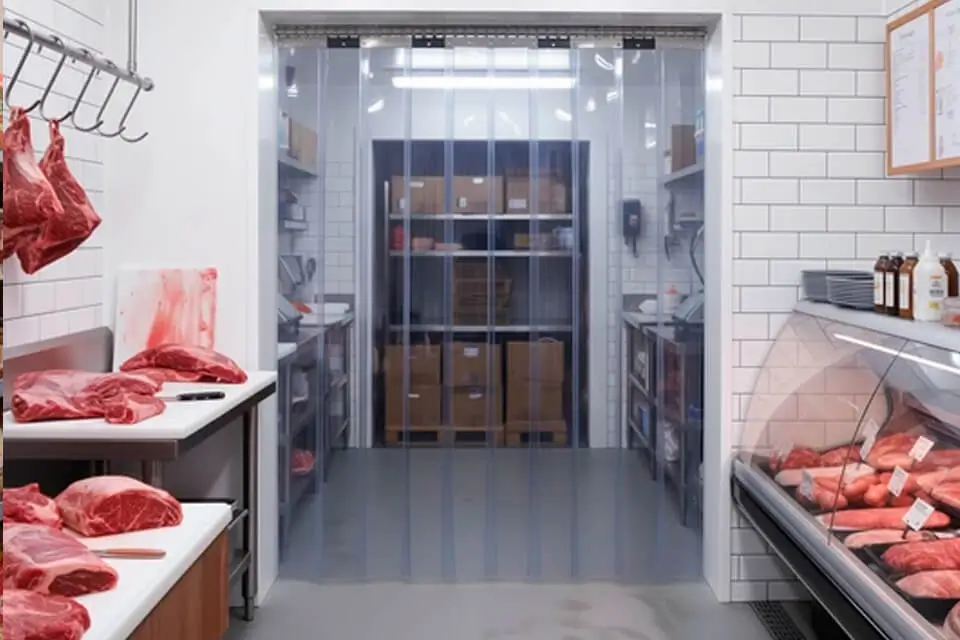 Завеса ПВХ морозостойкая 300, прозрачная, гладкая