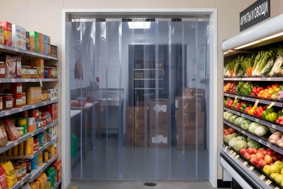 Штора ПВХ морозостойкая 200, прозрачная, гладкая